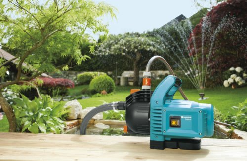Gardena 1707-20 Gartenpumpe Classic 3000/4, Geräuscharm, große Einfüllöffnung, Wasser-Ablassschraube, lange Lebensdauer (Motorleistung 600 W, Fördermenge 3100 l/h, Max. Druck: 3.6 bar) - 2