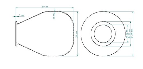 20 – 24 ltr. Membrane für Hauswasserwerk – Flansch Außen-/Innendurchmesser 120 mm / 90 mm - 2
