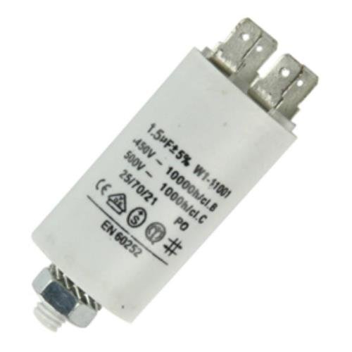 Anlaufkondensator Betriebskondensator 1,5uF 1,5µF mit STECKER (Motorkondensator)