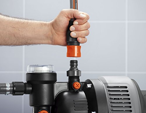 GARDENA 1753-20 Pumpe Classic Hauswasserwerk 3000/4 eco, mit Thermoschutzschalter, Rückschlagventil; Start/Stop Automatik, (650W Leistung, max. Fördermenge 2.800 l/h, max. Förderhöhe 40m) - 2