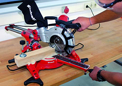 Einhell Zug Kapp Gehrungssäge TC-SM 2131 Dual (1800 W, Sägeblatt Ø 210 mm, Schnittbreite 310 mm, schwenkbarer Sägekopf, Laser) - 11