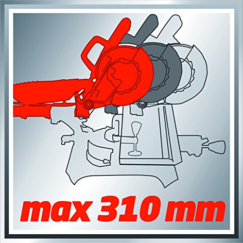 Einhell Zug Kapp Gehrungssäge TC-SM 2131 Dual (1800 W, Sägeblatt Ø 210 mm, Schnittbreite 310 mm, schwenkbarer Sägekopf, Laser) - 14