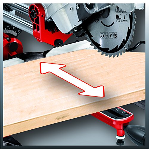 Einhell Zug Kapp Gehrungssäge TC-SM 2131 Dual (1800 W, Sägeblatt Ø 210 mm, Schnittbreite 310 mm, schwenkbarer Sägekopf, Laser) - 3