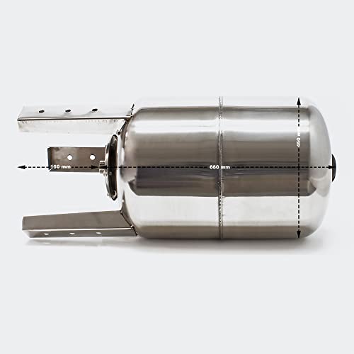 Edelstahl Ausdehnungsgefäß 24 Liter - Membrankessel Für Hauswasserwerk Mit EPDM Membran