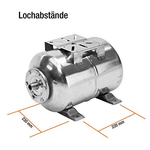 Edelstahl Druckkessel für Hauswasserwerk HWW 24 L - 6