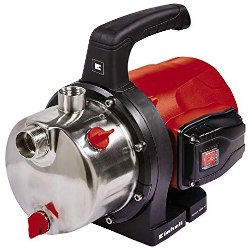 Einhell Gartenpumpe GC-GP 1250 N (1200 W, 5000 L/h Max. Fördermenge, Wassereinfüllschraube, Wasserablassschraube)