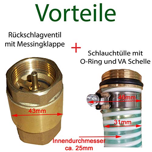 Saugschlauch Set für Elektropumpen * HIER * in 4m, 7m, 12m, 20m (** z.B. 12m **) - 3