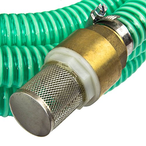 Stabilo-Sanitaer Ansauggarnitur 7m 1 Zoll DN25 NW25 Sauggarnitur Saugschlauchgarnitur Saugschlauch Messing Verbindung mit Rückschlagventil für Gartenpumpen - 2