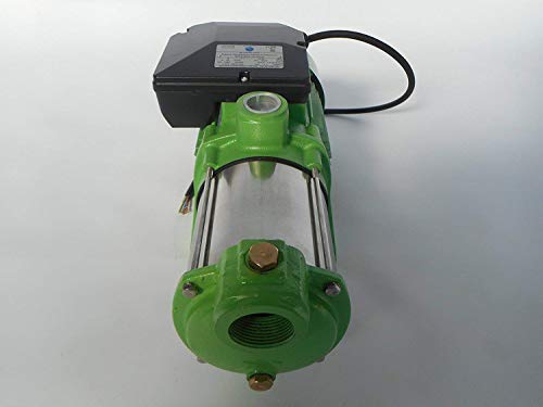 Hauswasserwerk 80 Liter mit Gartenpumpe Kreiselpumpe (HMC 145-4SH) Leistung 1100 Watt INOX (Edelstahl) Fördermenge: 8700l/h – Schaufelräder aus Edelstahl/INOX – robuste und rostfreie Edelstahlwelle, Förderhöhe: 50m + Pumpensteuerung EPC-4 mit Trockenlaufschutz + Manometer. - 4