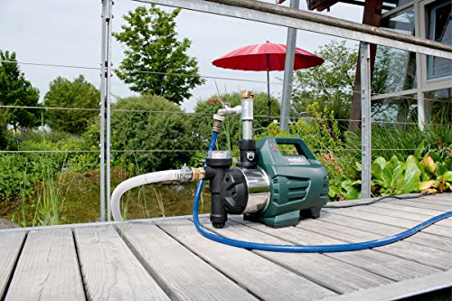 Metabo 600979000 Hauswasserautomat / Hauswasserwerk HWAI 4500 INOX | +Gewindedichtband, Filterschlüssel | Kompakt / Trockenlaufschutz (1300 W | Fördermenge 4500 l/h | 4.8 bar) - 2