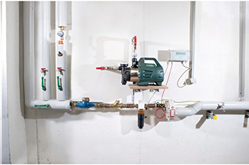 Metabo 600979000 Hauswasserautomat / Hauswasserwerk HWAI 4500 INOX | +Gewindedichtband, Filterschlüssel | Kompakt / Trockenlaufschutz (1300 W | Fördermenge 4500 l/h | 4.8 bar) - 3