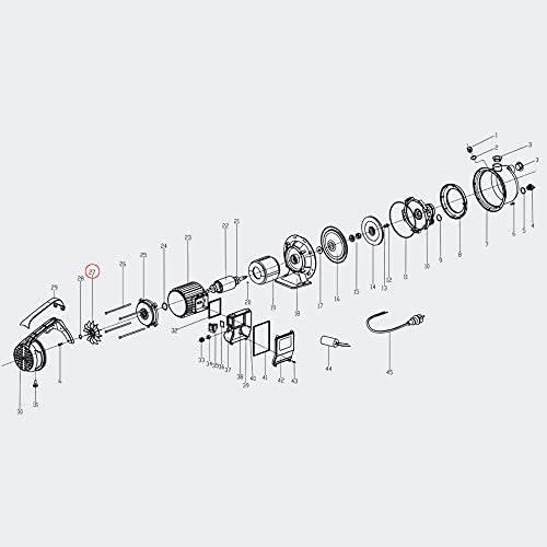 Hauswasserwerk JET110S Ersatzteil Lüfterrad Gartenpumpe Garten Pumpe - 2