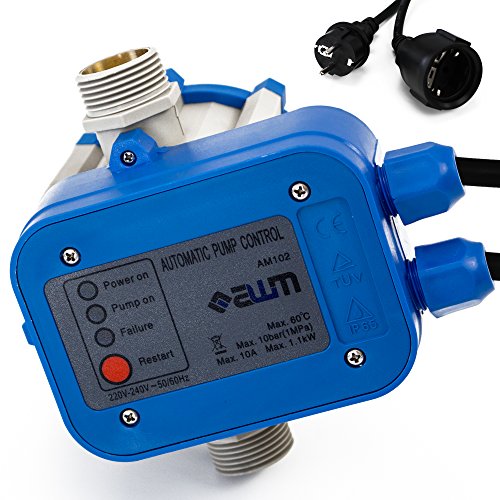 AWM Pumpen Druckschalter automatische Pumpensteuerung, verkabelt, Trockenlaufschutz, Rückschlagventil, maximale 10 bar, AM-102
