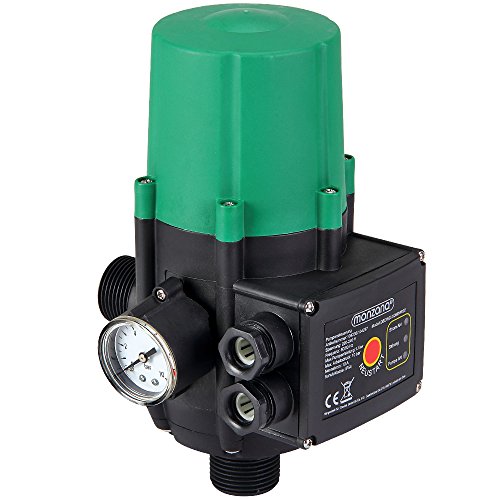 Monzana® Pumpensteuerung mit Baranzeige Druckwächter Druckschalter Hauswasserwerk Gartenbewässerung 10 bar ohne Kabel