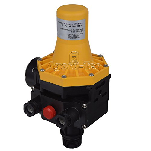Agora-Tec Pumpen Druckschalter AT-DW-3 ohne Kabel zur Pumpensteuerung für Kreisel-, Tauch- Tiefbrunnenpumpen mit Betriebsdruck von 7 bar, AT 003 001 001 - 5