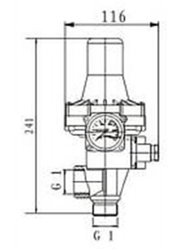 Agora-Tec Pumpen Druckschalter AT-DW-3 ohne Kabel zur Pumpensteuerung für Kreisel-, Tauch- Tiefbrunnenpumpen mit Betriebsdruck von 7 bar, AT 003 001 001 - 9