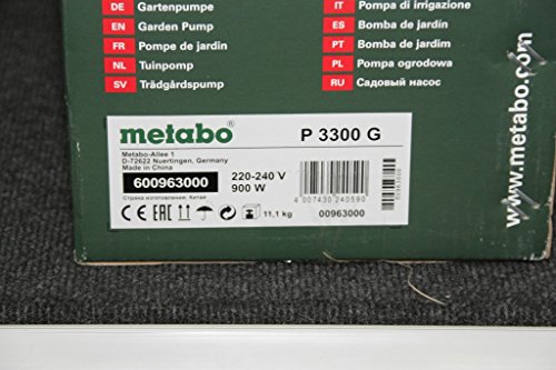 Metabo P 3300 G Gartenpumpe, 600963000 - 5