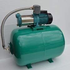 100 Liter Hauswasserwerk Pumpe MH1300 INOX Edelstahl 1300Watt Fördermenge: 6000l/h - 5 Laufräder aus Edelstahl - robuste und rostfreie Edelstahlwelle, integrierter thermischer Motorschutzschalter + Druckschalter.
