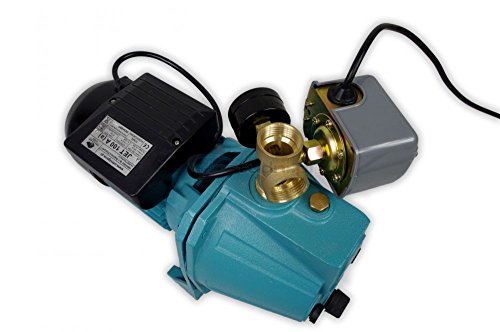 Wasserpumpe 60 l/min 1,1 kW 230V mit Druckschalter und Manometer Jetpumpe Gartenpumpe Hauswasserwerk Kreiselpumpe