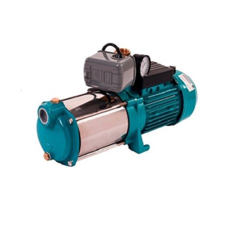 Wasserpumpe 130 l/min 1,65 kW 230V mit Druckschalter und Manometer Jetpumpe Gartenpumpe Hauswasserwerk Kreiselpumpe