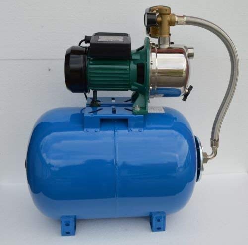 Hauswasserwerk 50L + 1,1kW Pumpe INOX Fördermenge: 3600l/h m. Druckschalter + thermischem Schutzschalter.