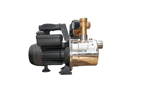 Wasserpumpe 4500 l/Std 1,1kW 230V Hauswasserwerk Gartenpumpe Jetpumpe Druckkessel 24 50 80 100 Liter, Manometer Druckschalter, selbstansaugend (80 L) - 5