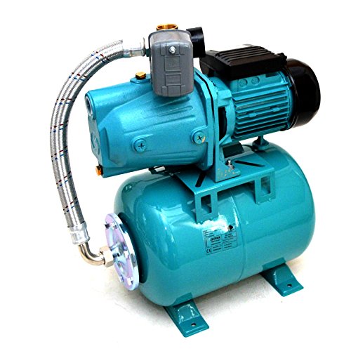 24 L Hauswasserwerk mit Pumpe 1100W und Druckschalter Hauswasserautomat 3600l/h