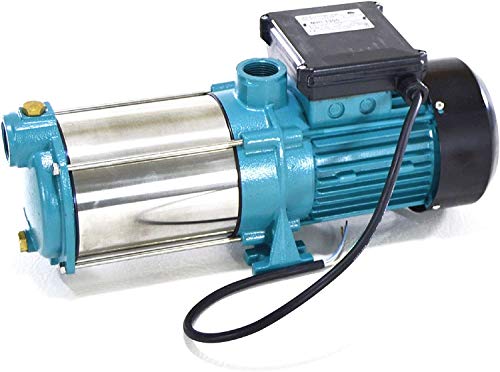 100 Liter Hauswasserwerk Pumpe MH1300Watt INOX Edelstahl Fördermenge: 6000l/h mit integrierten thermischen Schutzschalter + Rückschlagventil + Druckschalter. - 2