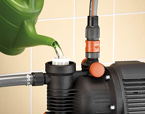 Gardena 1756-20 Pumpe Hauswasserwerk Premium 5000/5 Eco Inox, mit Trockenlaufsicherung, Rückschlagventil; 3 Anschlüsse, Edelstahl Tank (Motorleistung 1200W, Max. Fördermenge 4500 l/h, Gewicht 17kg) - 8