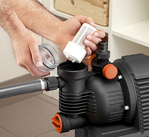 Gardena 1755-20 Pumpe Hauswasserwerk Comfort 5000/5 Eco, mit Trockenlaufsicherung, Rückschlagventil; 3 Anschlüsse (Motorleistung 1100W, Max. Fördermenge 4500 l/h, Gewicht 17kg) - 5