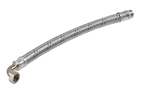 Panzerschlauch (60 cm mit 90° Winkel / Überwurfmutter 1")