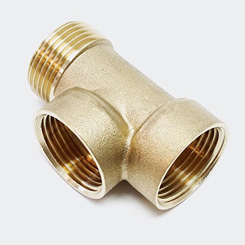 3-Wege Verteiler Messing 3xDN25 1" T-Anschluss Hauswasserwerk, Pumpe und Membrankessel