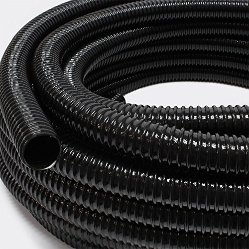 25m Saugschlauch 25mm (1") sehr flexibel - schwarz - Made in Europe