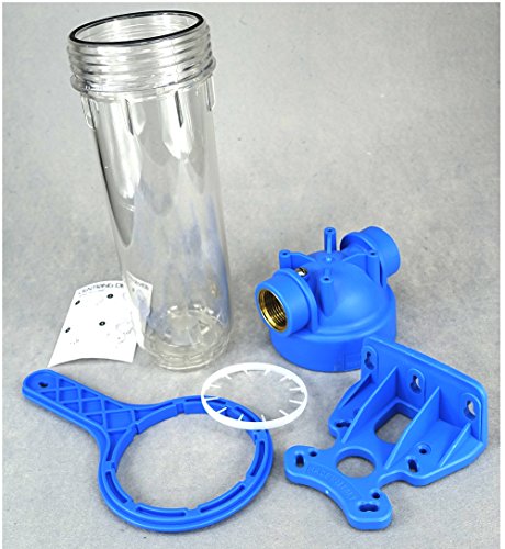 GPV-AT1Y. 10 Zoll Pumpen- Vorfilter Wasserfilter für Hochdruckreiniger, Hauswasserwerk, Garten Pumpen, Schmutzfilter, Sandfilter, Teichfilter, Wasserdurchfluss bis 5.000 l/h Anschlussgewinde IG-1 Zoll, Faser Filtereinsatz 10 Zoll - 3