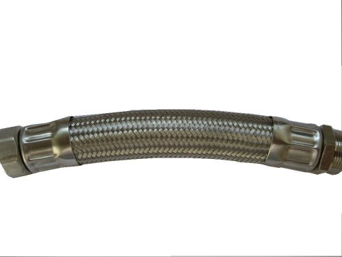 Panzerschlauch 1 1/4’ÜM x 1 1/4’AG Flexschlauch DN32 TRINKWASSER 10bar 110°C Hauswasserwerk mit Edelstahl Umflechtung – auch für Solar geeignet!, Schlauchlänge:50cm - 6