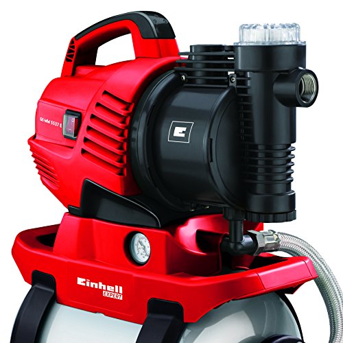 Einhell Hauswasserwerk GE-WW 5537 E (590 W, 3750 l/h, Max. Förderhöhe 38 m, 20 l Behälter, ECO Power: mehr Fördermenge, weniger Stromverbrauch) - 5