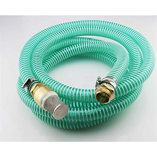 15m Saugschlauchgarnitur LW 32mm 1 1/4 Zoll, Rückschlagventil und Anschluss Messing 1 1/4" AG