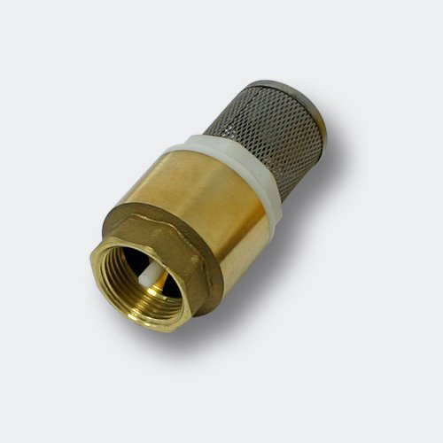 Messing Fußventil mit Rückschlagventil und Edelstahlkorb Saugkorb für Saugschlauch DN25 (1") 25mm