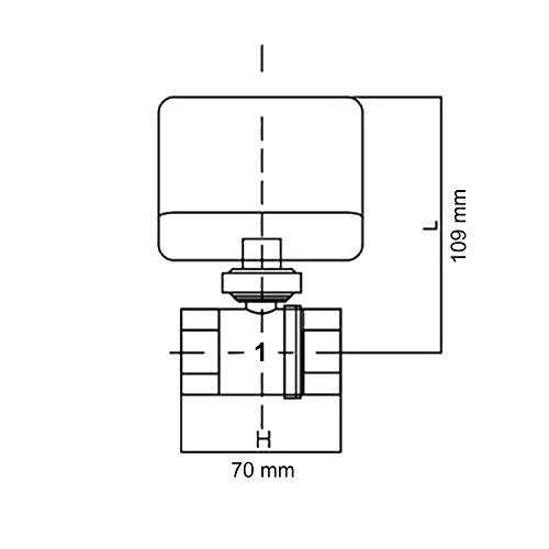 2-Wege Zonenventil Zweiwegeventil Absperr- Umschalt- Motor- Kugelventil DQ225 220VAC DN25 25mm (1″) - 4