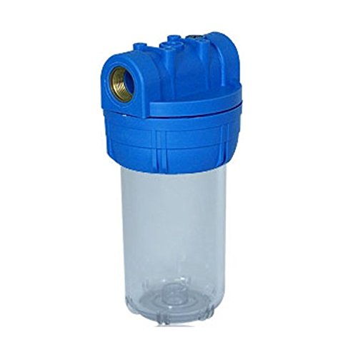 Filtergehäuse SET 5 Zoll mit 1″ Anschluß + Sediment Wickelfilter 5 Micron , Kartusche , GEHÄUSE – SCHLÜSSEL und WANDHALTER als Schmutz Wasser Vorfilter für Wasserfilter , Umkehrosmose Anlage Hauswasserwerk Brunnenwasser Garten Pool - 4
