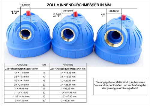 Gehäuse 10″ Anschluß 1″ für Filter für Hauswasserwerk, Gartenpumpen Vorfilter Nachfilter, Schmutzfilter, Sandfilter, 5000 l/h, Wasserfilter Anschluss 1 Zoll Innengewinde. ohne Filtereinsatz - 2