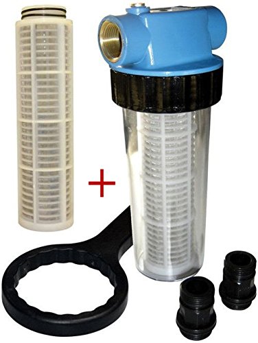 GÜDE Filter + 2 Filterkartuschen Einsätze (lang) für Hauswasserwerke 94462+63