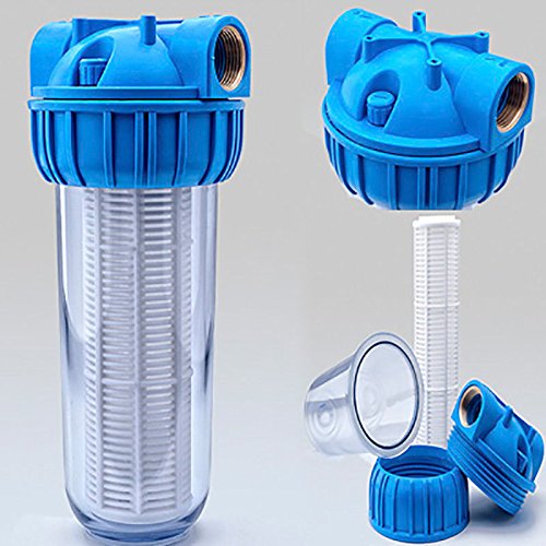 WASSERFILTER VORFILTER 1'' - 5000 L/h PUMPENFILTER FILTER PUMPEN HAUSWASSERWERK / PLUS WANDHALTERUNG UND FILTERSCHLÜßEL