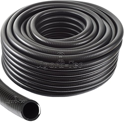 Agora-Tec® Saugschlauch mit 1 Zoll (25,4 mm) Innendurchmesser, massive Ausführung für Hauswasserwerke, Jetpumpen, Kreiselpumpen und Gartenpumpen (25 Meter)