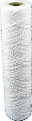 Nach- Vorfilter für Hauswasserwerk, Garten Pumpen. 10 Zoll Wasserfilter. Anschlussgewinde 1Zoll (ca.30,93mm). Filtereinsatz 10″. Schmutzfilter Sandfilter, 6000 l/h Pumpenvorfilter, Länge 320mm. Doppel O-Ring Dichtung. - 4