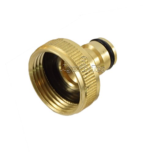 Agora-Tec Messing Hahnanschluss 1 Zoll IG (30,3mm) für Stecksystem und Schnellkupplung System, Industriequaltät