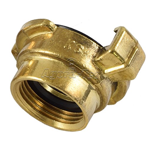 Agora-Tec® Messing Schnellkupplung mit 3/4 Zoll (24,2 mm) Innengewinde inkl. Flachdichtung Kupplung mit Schnellverschluss