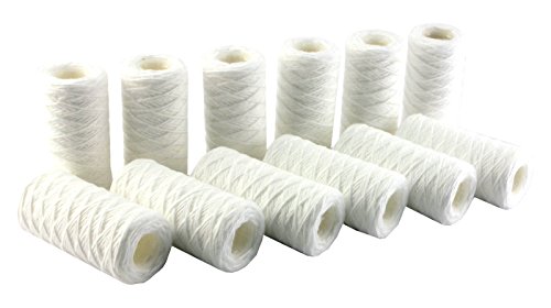 12 x 5" Wasserfilter Kartusche Polyprophylen Wickelfilter Feinheit Filterkerze