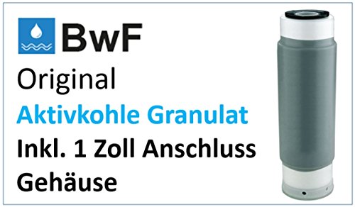 1" ZOLL Anschluss (2,54cm) GEHÄUSE + AQUAPURE AKTIVKOHLE SCHÜTT GEGEN GERUCH GESCHMACK FARBE Hauswasserwerk Wasserfiltergehäuse Wasser Brunnenwasser Regenwasser Filteranlage Wasserfilter Wasserfilteranlage Filter Osmose Osmoseanlage Vorfilter