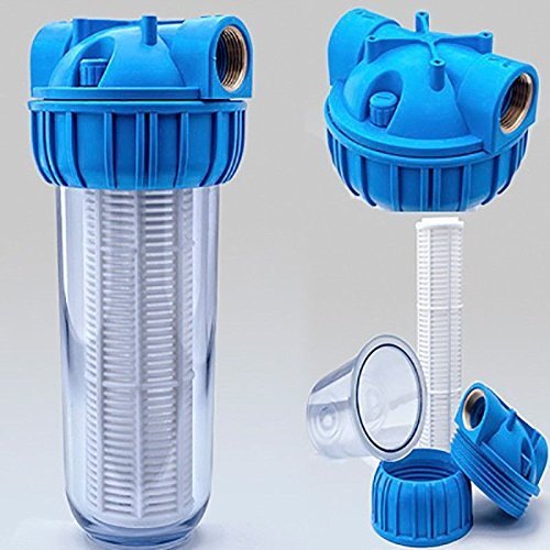 PRIESER Pumpen-Vorfilter, Wasserdurchfluss bis 5.000 l/h mit Wandhalterung und Filterschlüssel